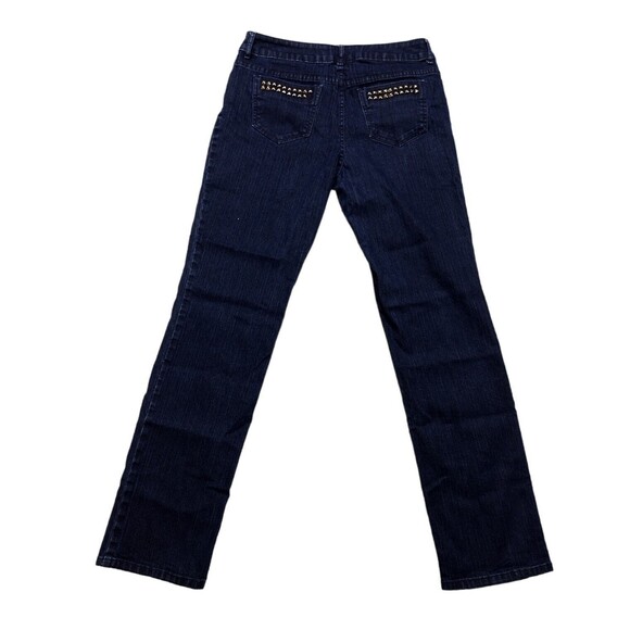 Simply Vera Vera Wang Womens Jeans Size 8 Blue Dark Denim Straight Mid Rise READ - Picture 3 of 5